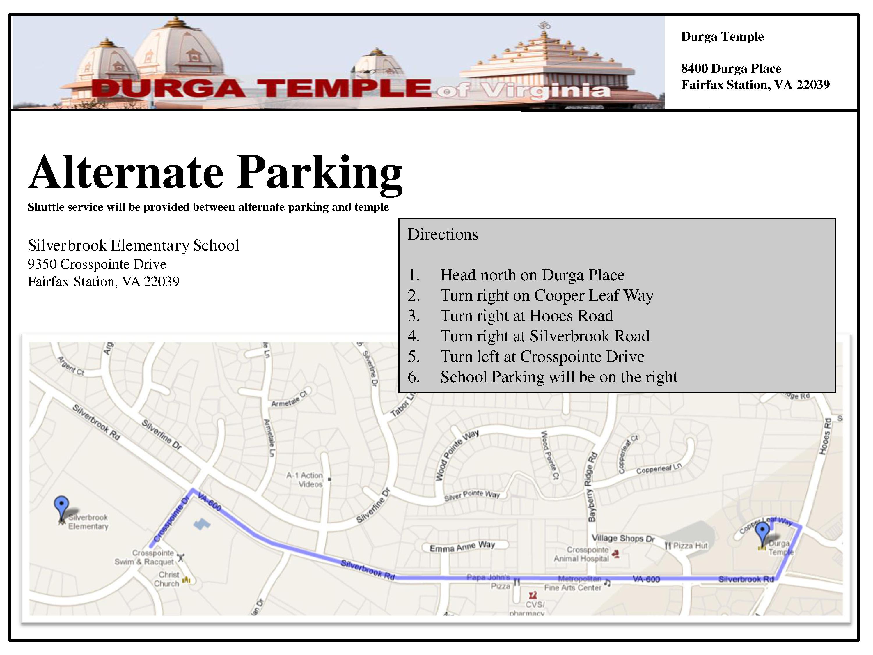 Temple Alternate Parking